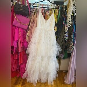 Anthropologie White Maxi Dress